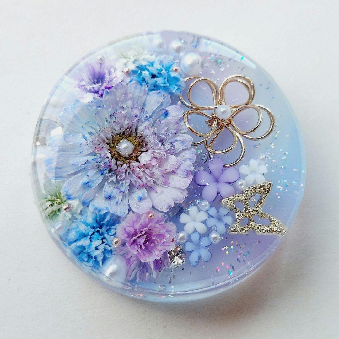 【1727】レジン　マトリカリア　ヘアゴム　ポニーフック　ブロ―チ　ハンドメイド