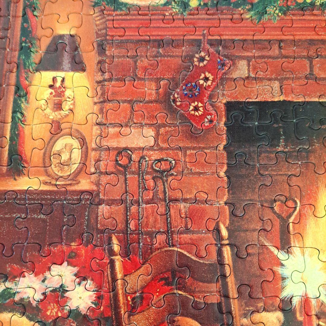 光る ジグソーパズル フレームセット クリスマス ディナー 1000ピース 額縁