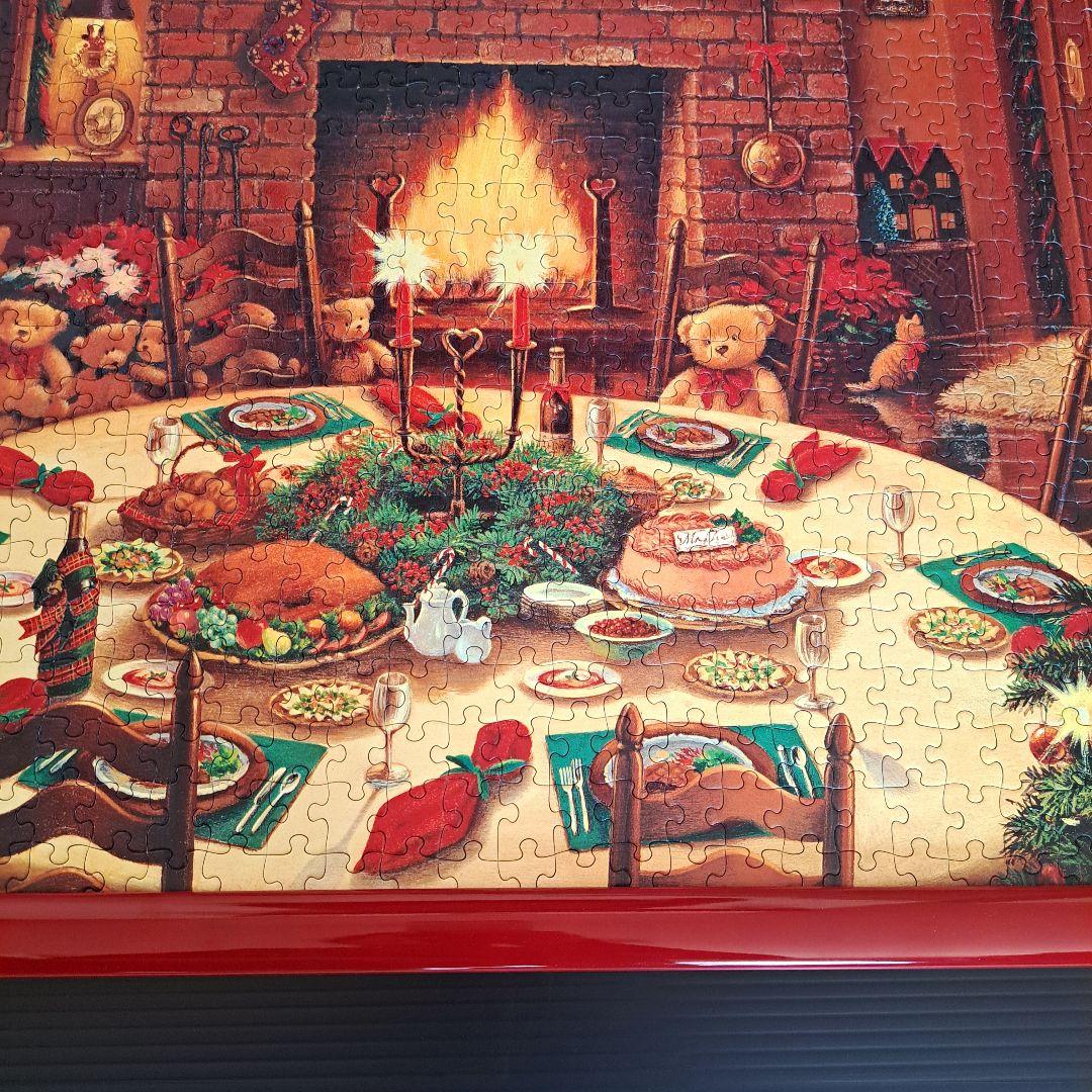 光る ジグソーパズル フレームセット クリスマス ディナー 1000ピース 額縁