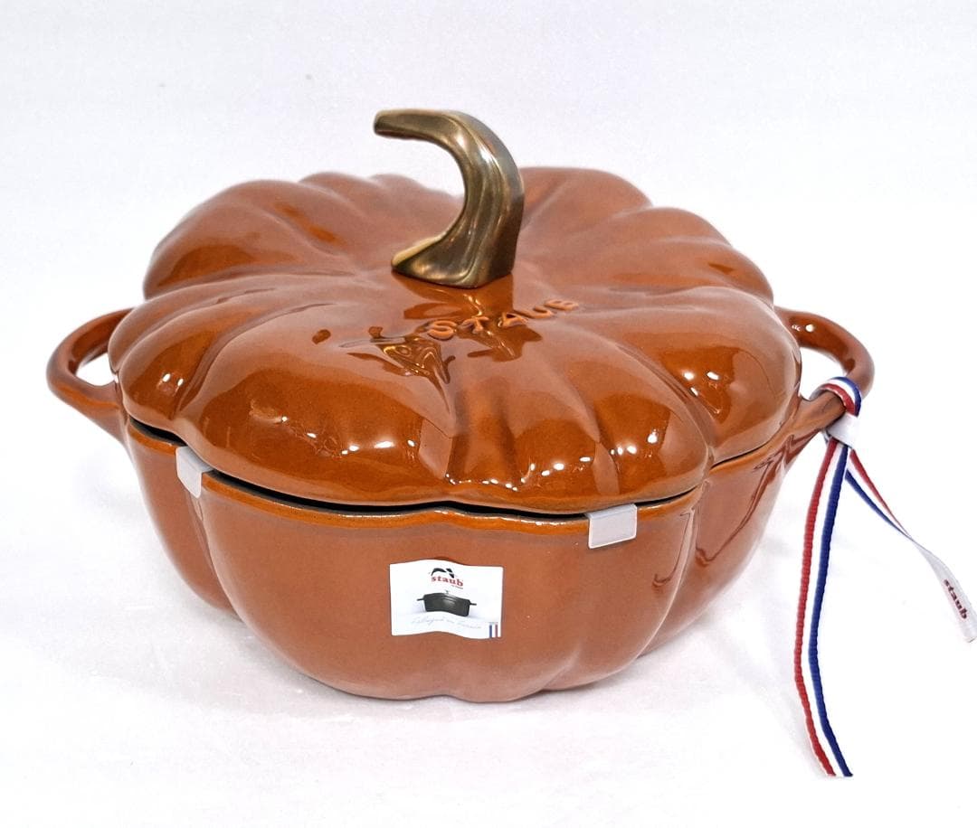 新品★ストウブ STAUB★パンプキン ココット★24cm★シナモン★生涯保障付