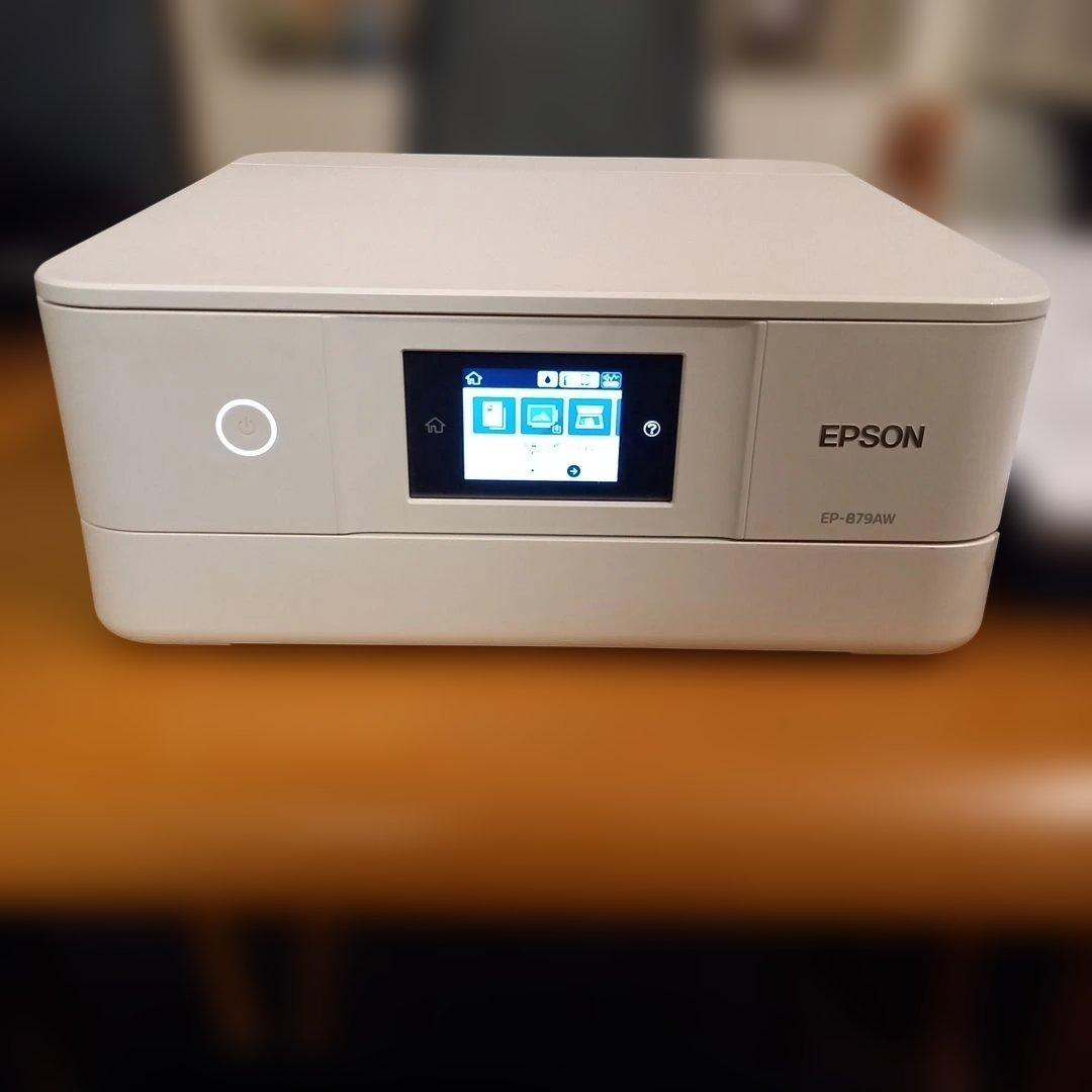 【ジャンク品】EPSON EP-879AW ホワイト 手差給紙稼働