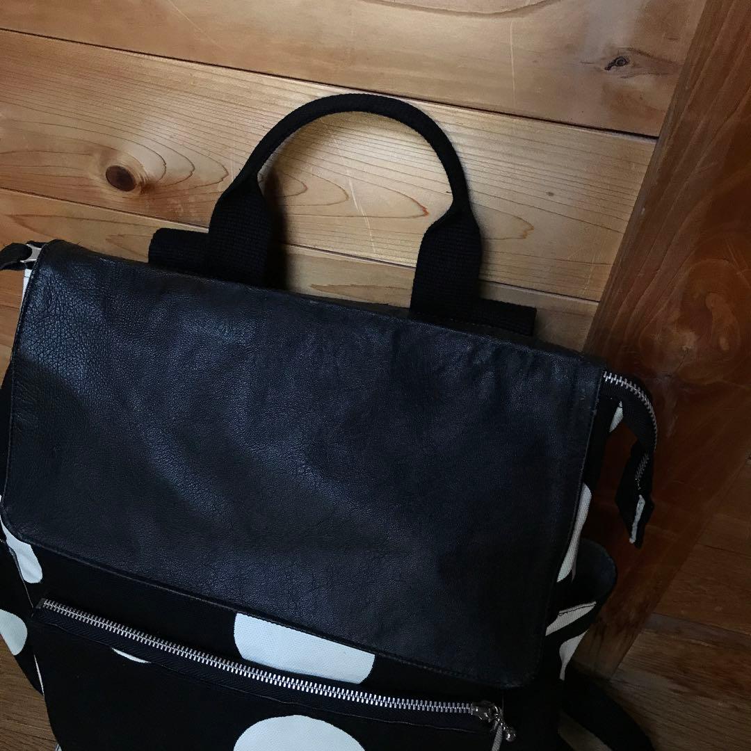 ハンドメイド持ち手付きリュック1部シープレザー使用ハンド