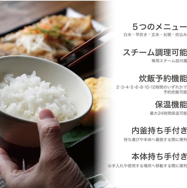 新品未開封　マイコン炊飯ジャー５合炊き　GOHANDAKI RM-231H
