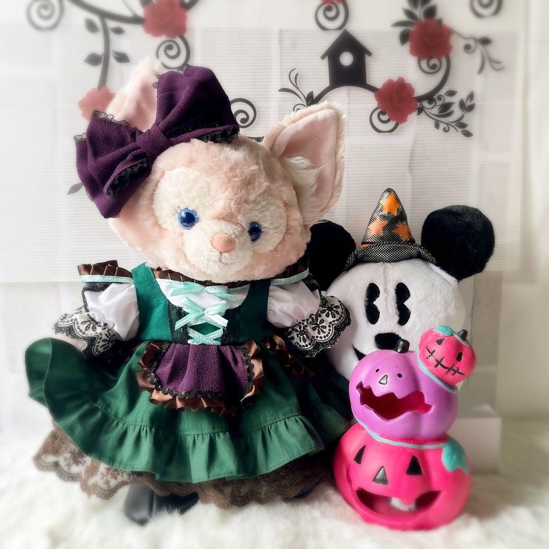 リーナベル対応ハロウィンコーデぬいぐるみコスチュームヴィランズゴシックワンピース
