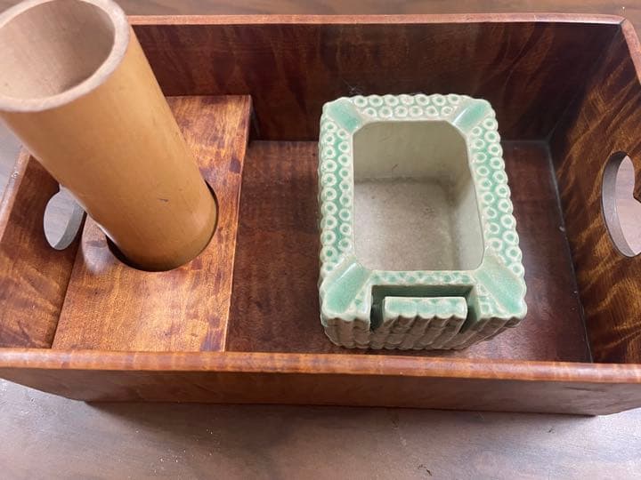 ◉珍品・ハート形・昭和初期【煙草盆 ・2セット】アンティーク美品