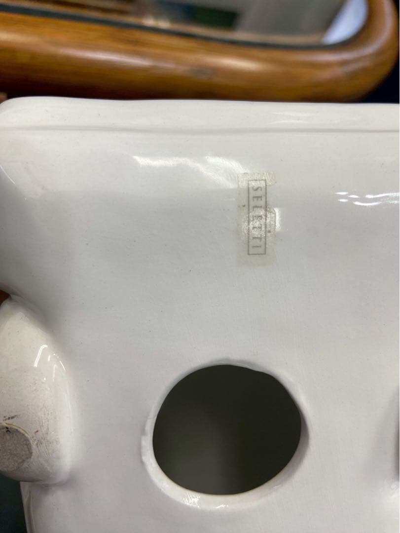 SELETTI 車の置物　陶器　イタリア製