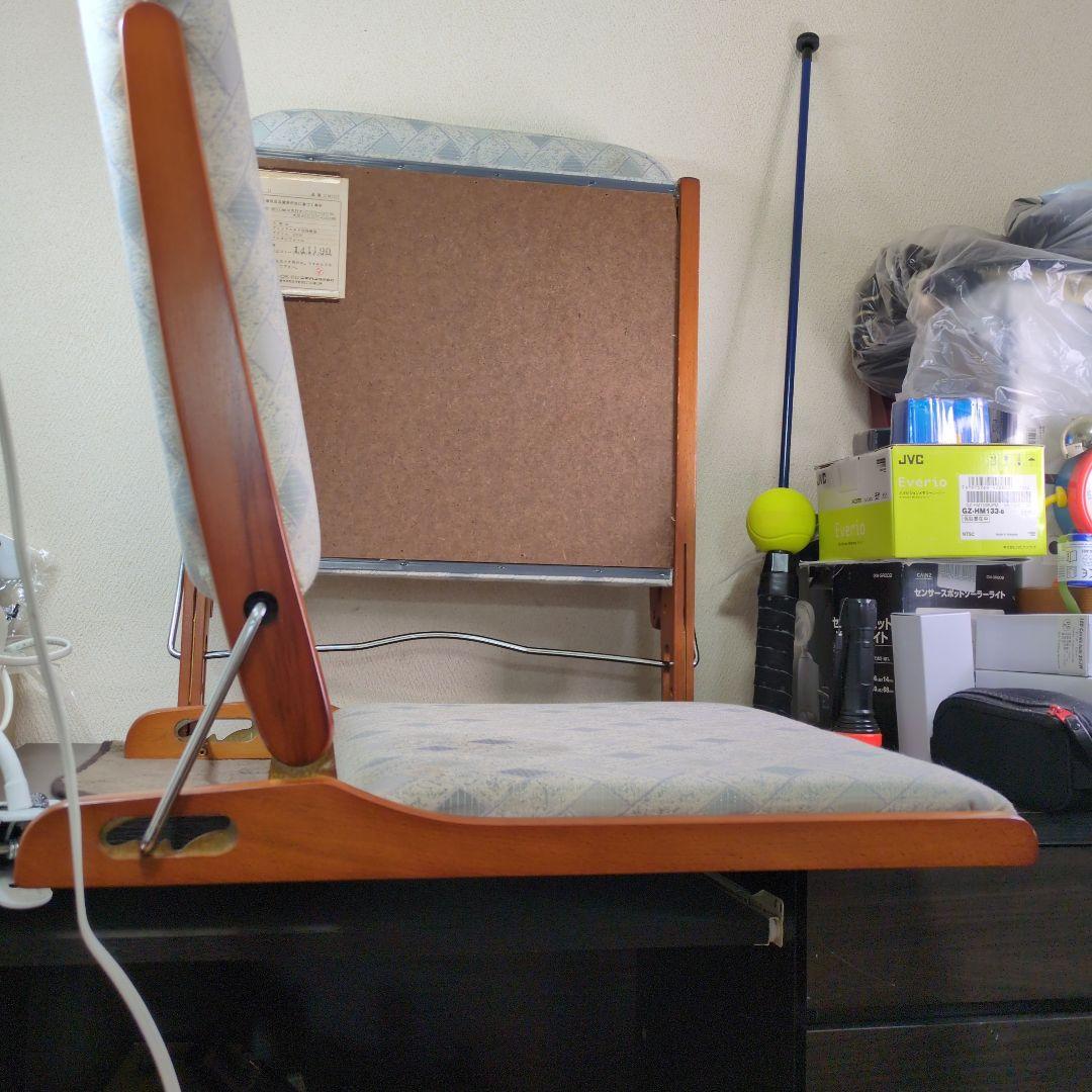 ニチハン折りたたみ座椅子 天然木 2脚セット CM-1012 昭和レトロ