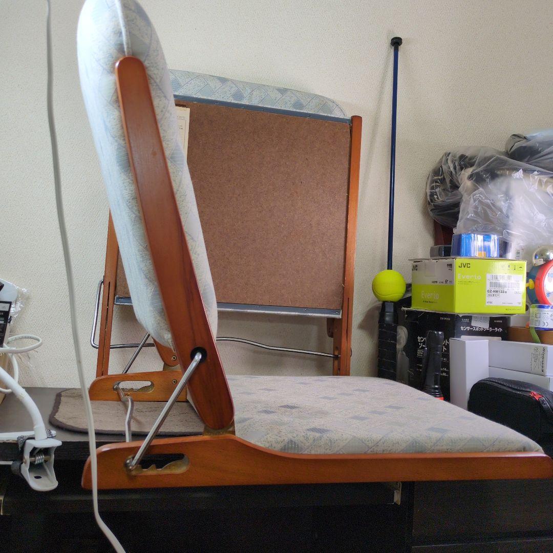 ニチハン折りたたみ座椅子 天然木 2脚セット CM-1012 昭和レトロ