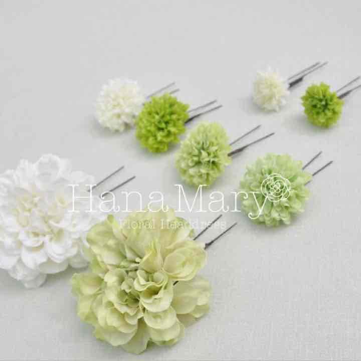 ダリアの豪華髪飾り