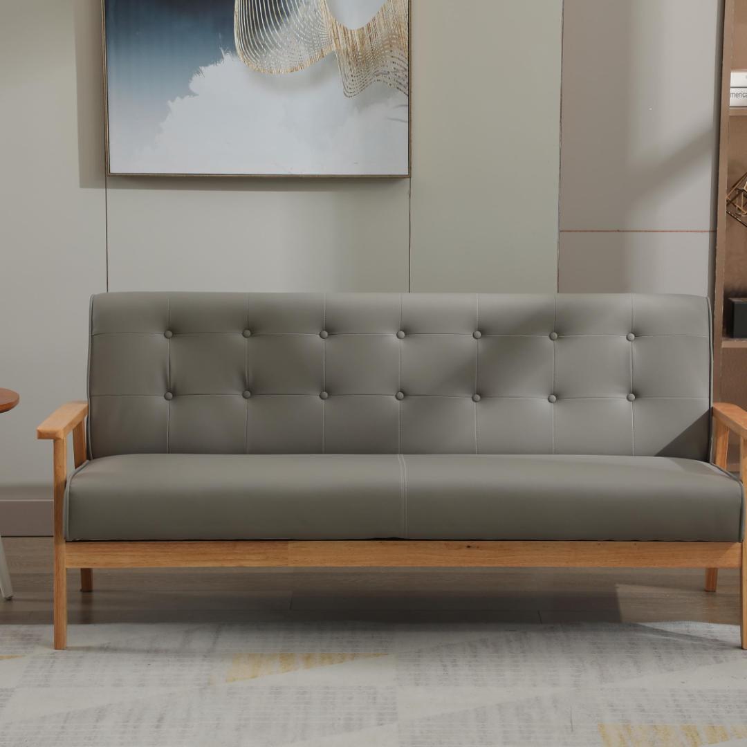 タイムセール！人気作2人掛けソファ 高級感のあるソファ お手入れ簡単 GREY