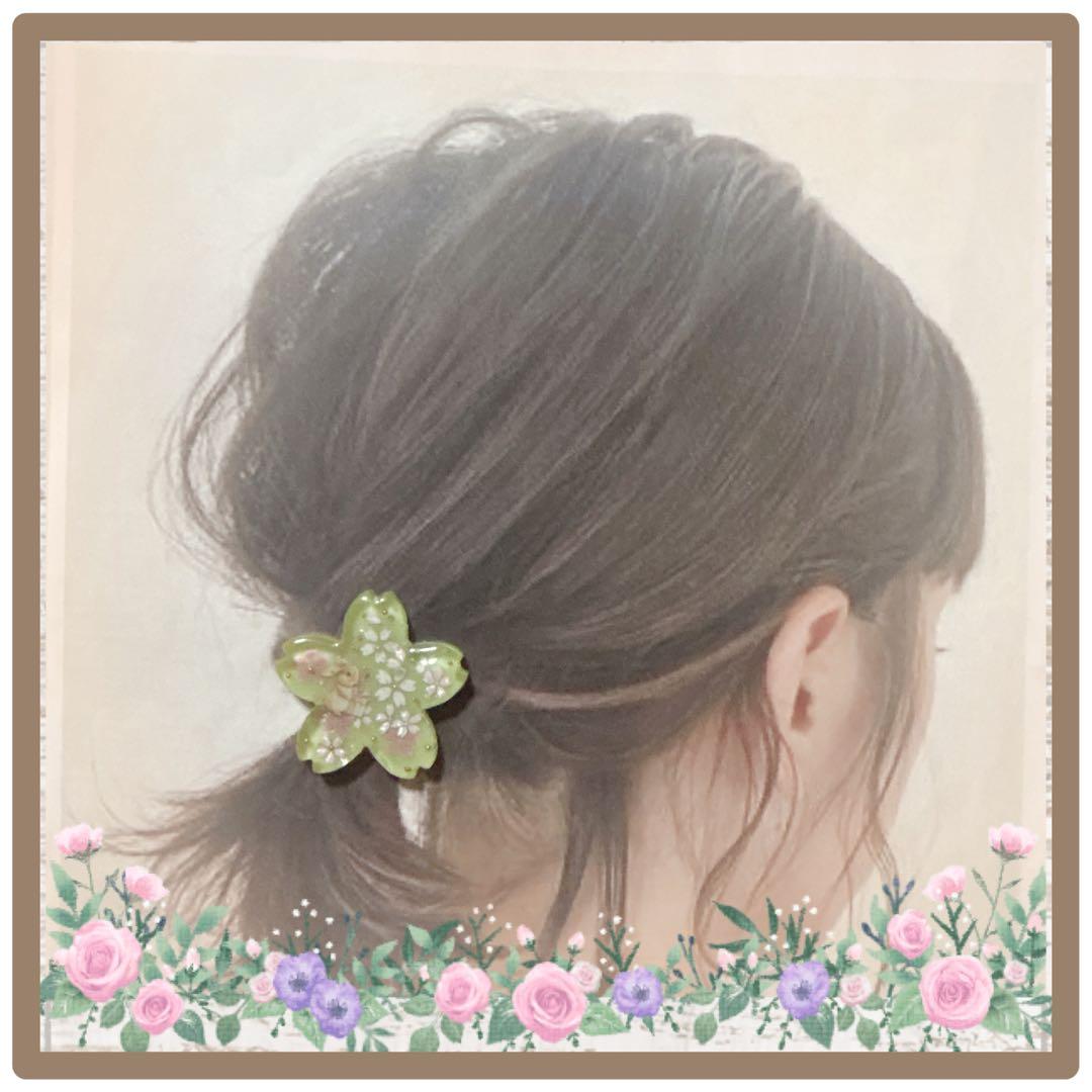 No 42❣️さくらとうさぎのレジンヘアゴム❣️٩(๑❛ᴗ❛๑)۶❣️