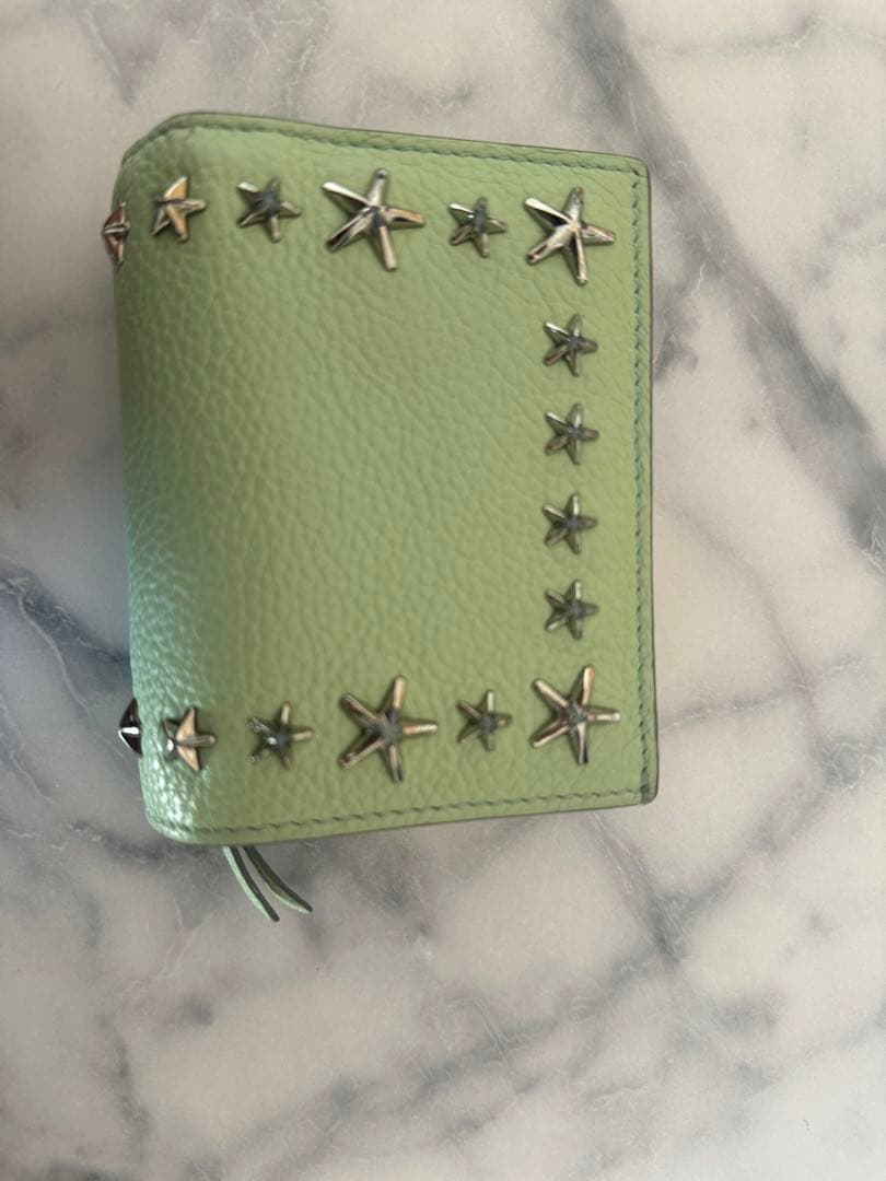 JIMMY CHOO ライトグリーン ミニ財布