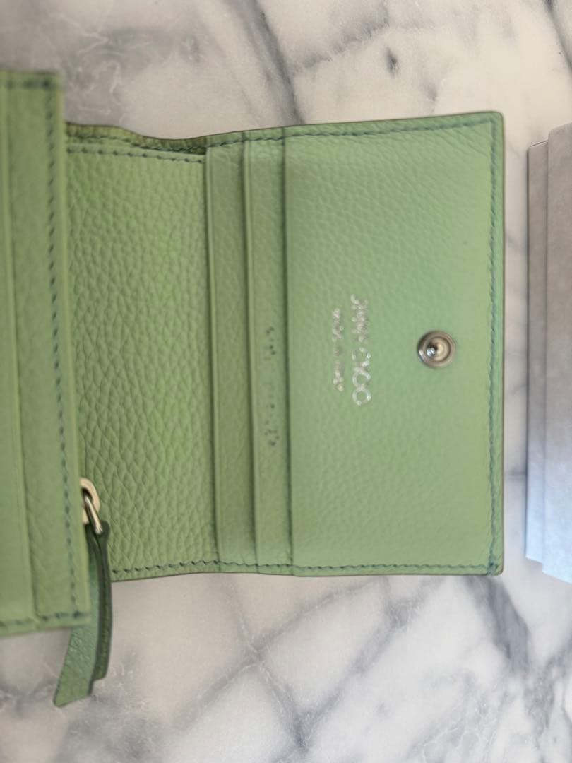 JIMMY CHOO ライトグリーン ミニ財布