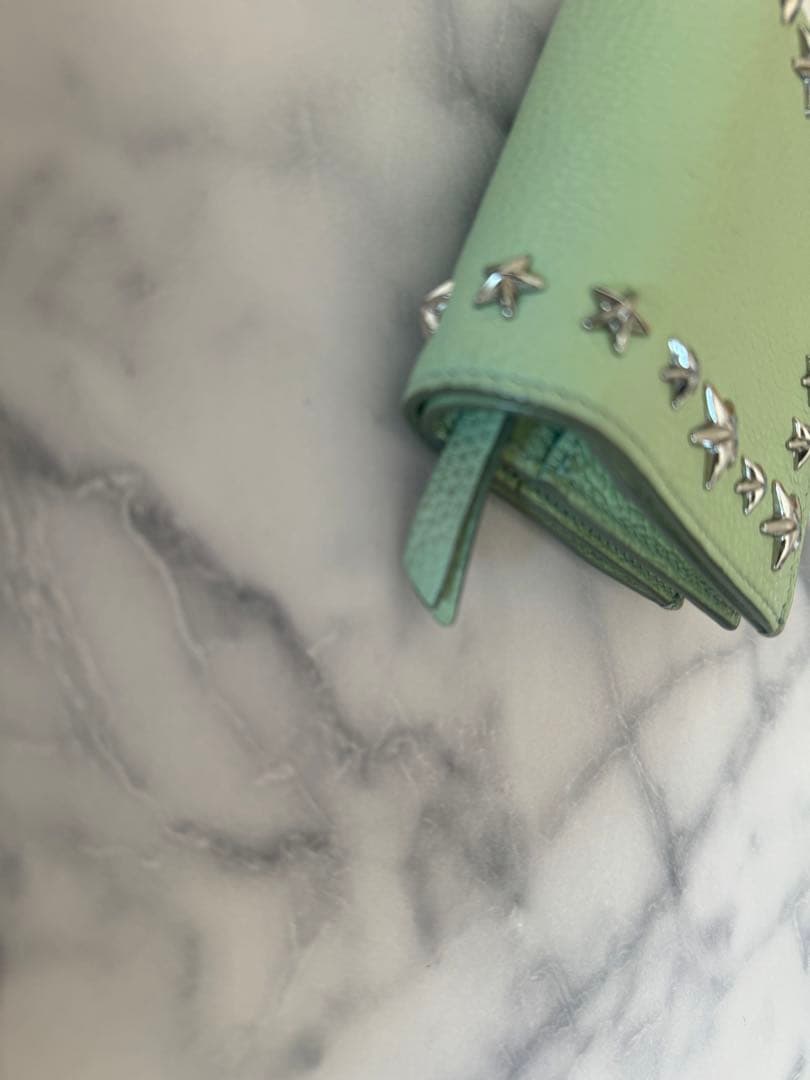 JIMMY CHOO ライトグリーン ミニ財布