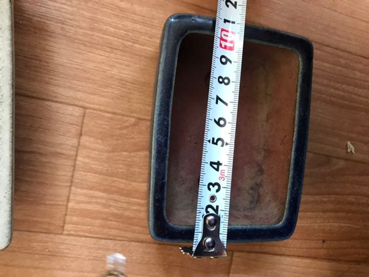 盆栽鉢　燿山③時代ミニ盆栽鉢燿山長方鉢2個セット山野草多肉植物サボテン植木鉢、