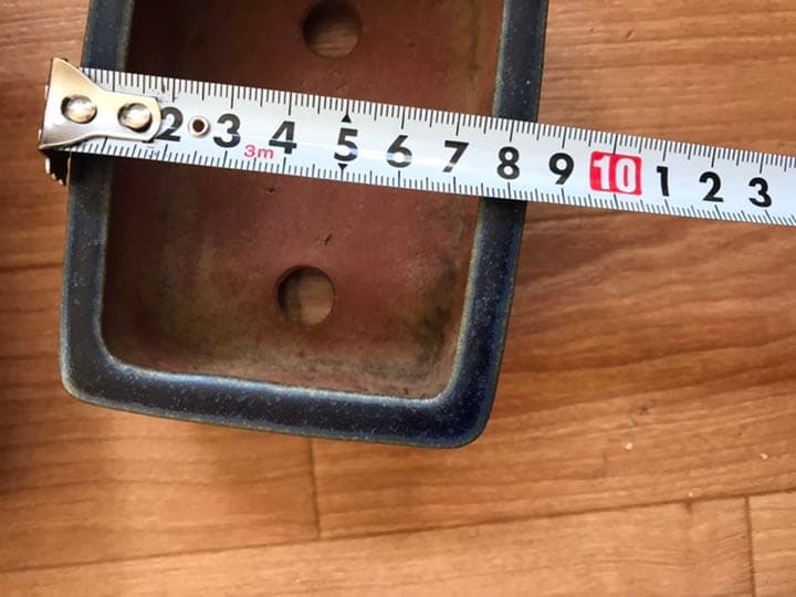 盆栽鉢　燿山③時代ミニ盆栽鉢燿山長方鉢2個セット山野草多肉植物サボテン植木鉢、