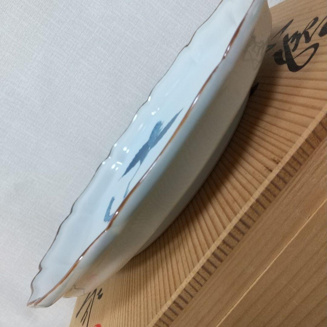 源右衛門⭐️染付栗絵 24cm ミート皿