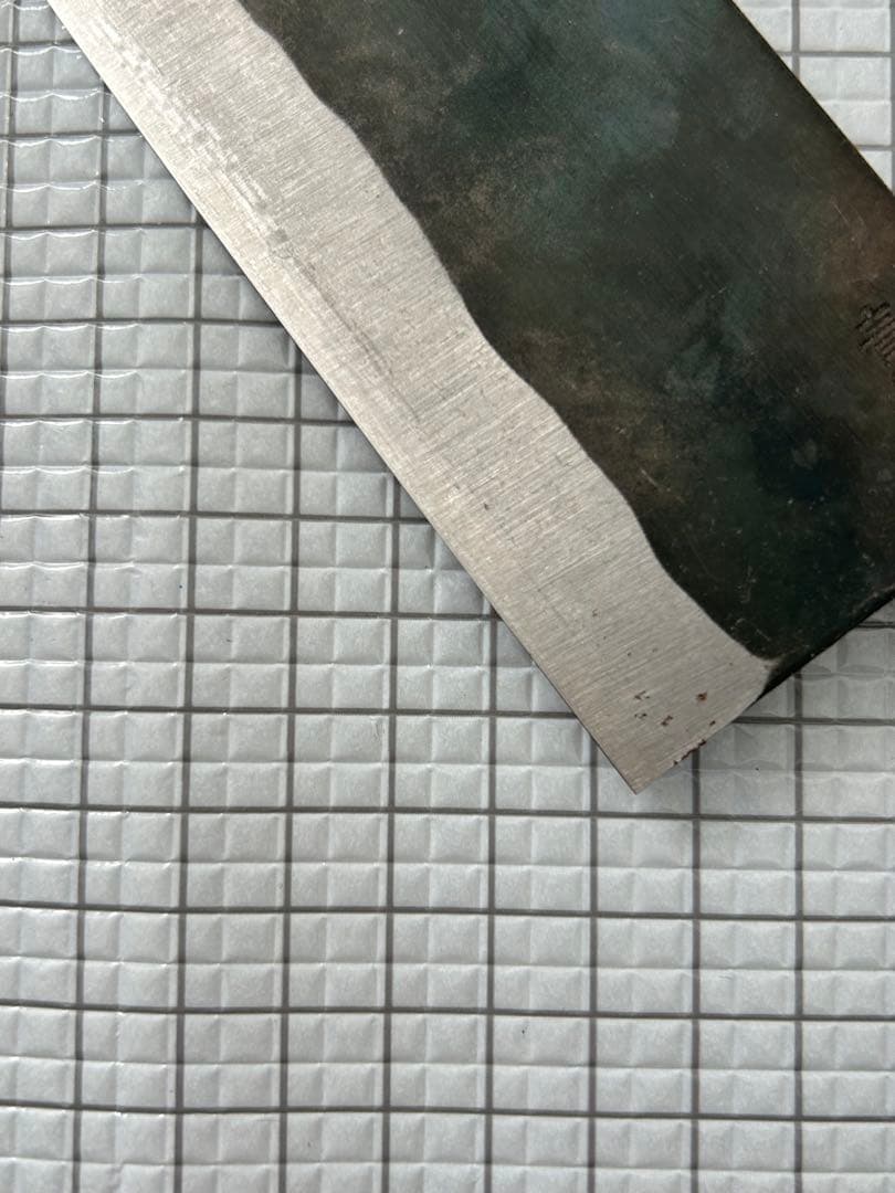 包丁 菜切包丁 菜切 安来鋼青紙２号 165mm 黒打ち チェリーシノギ柄 ①