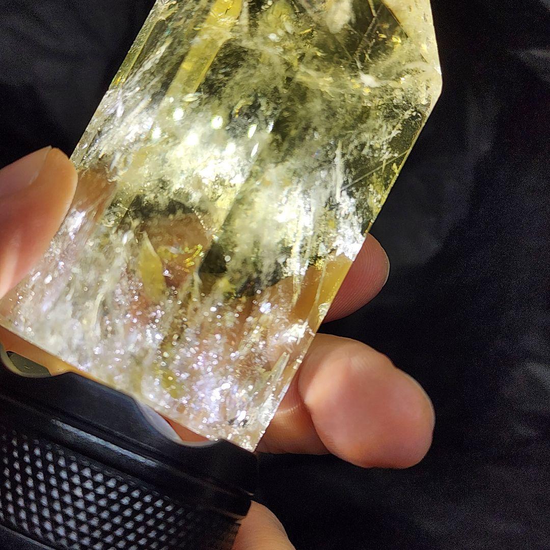 爆虹入り＆ファントム完璧 黄金シトリン ポイント 天然石パワーストーン