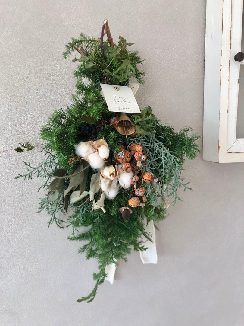 ご確認用 Merry christmas 静かな森のクリスマススワッグ 40cm