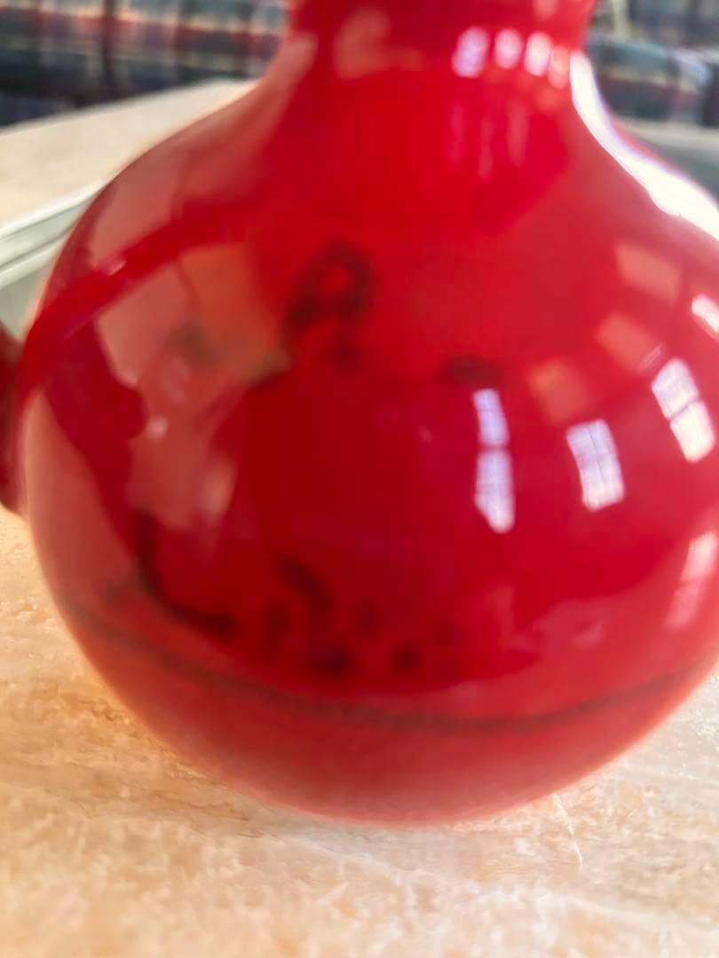 新品　Mamma Ro Italy Red 赤い陶器の調味料ボット 2個セット