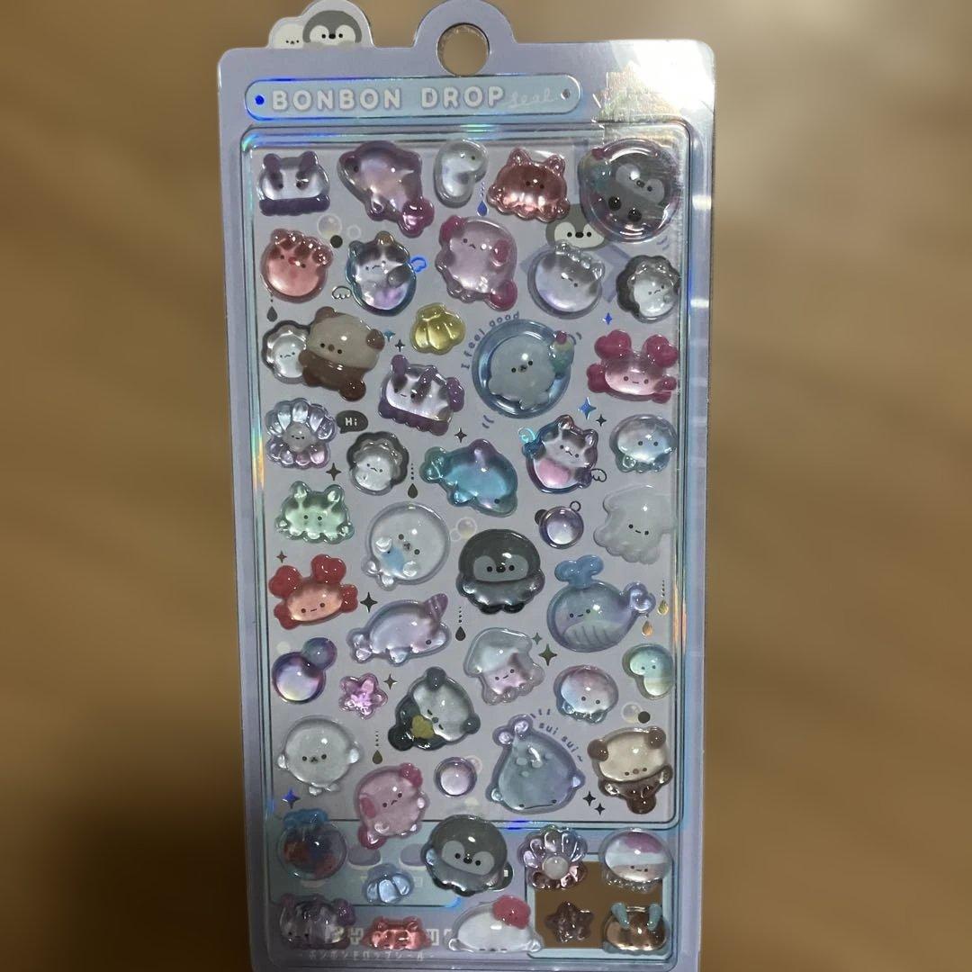 韓国限定ボンボンドロップシール　5種類