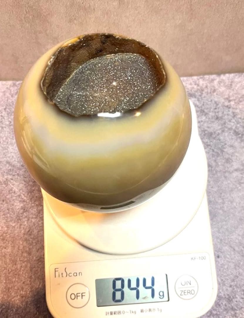 アゲートボール 土星みたいな瑪瑙　直径9㎝