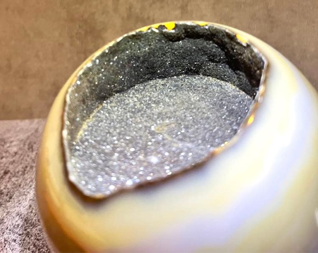 アゲートボール 土星みたいな瑪瑙　直径9㎝