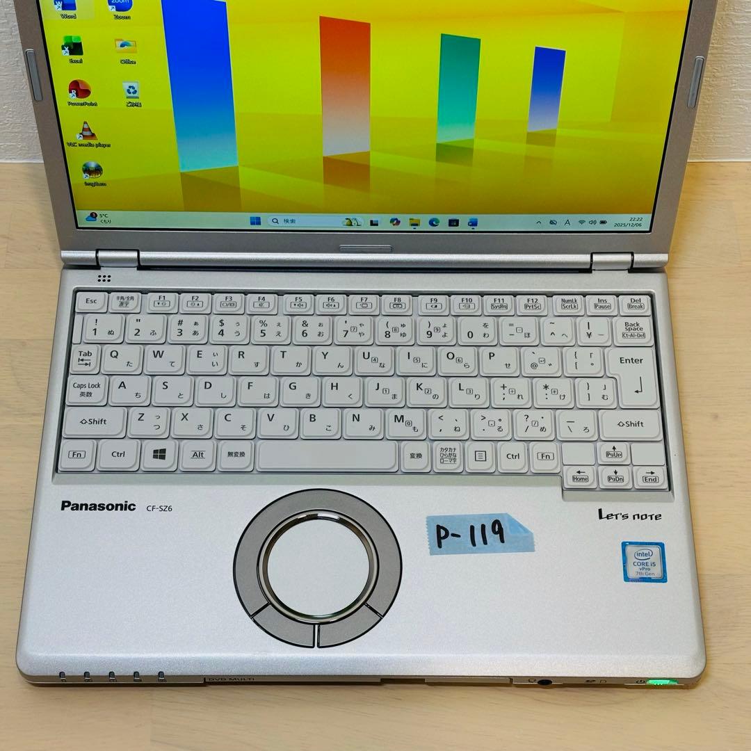 レッツノート PC Windows11 SSD DVD オフィス付き P-119