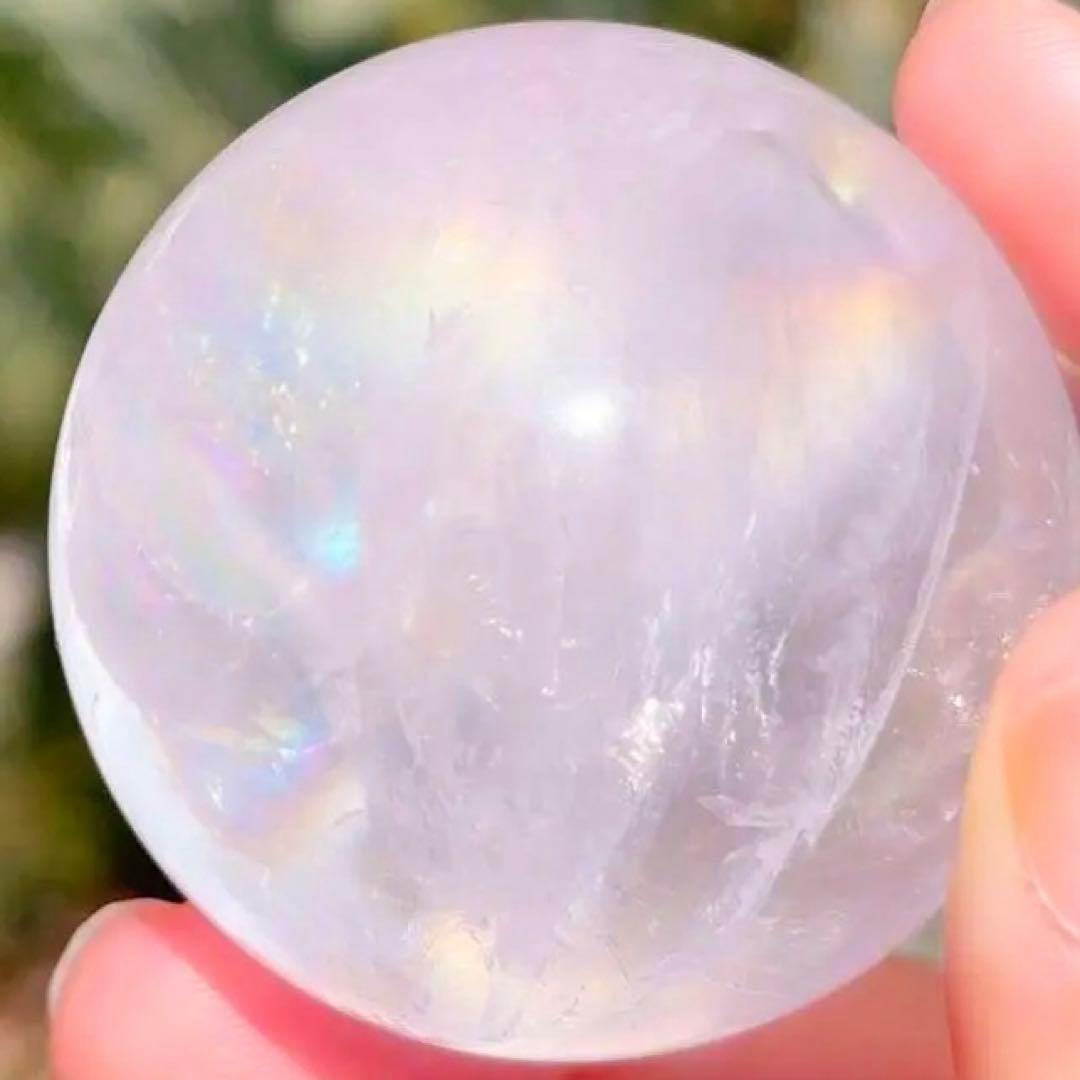 ローズクォーツ　ジェミー　スター　びっくりレインボー　虹　モザンビーク