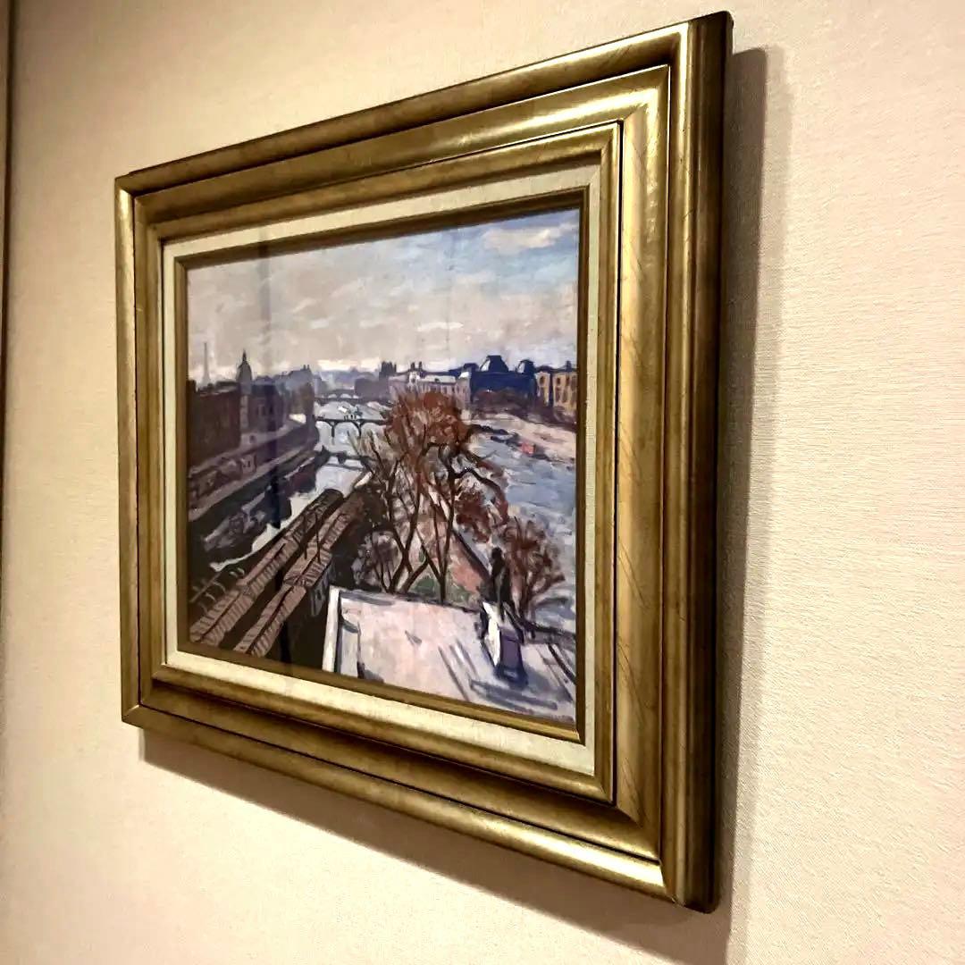 精巧品　トップアート　アルベールマルケ セーヌ川　高級絵画　インテリア　ルーブル