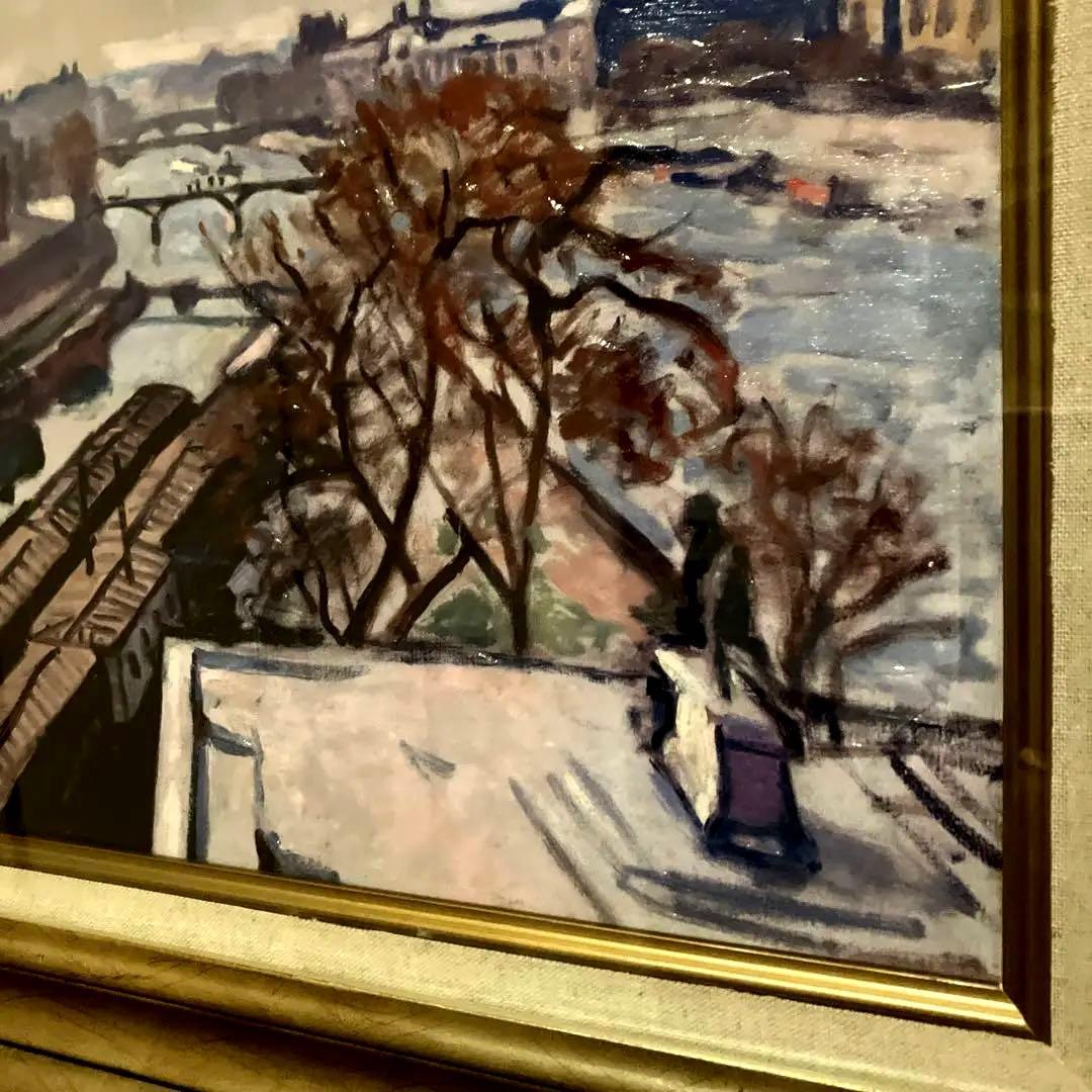 精巧品　トップアート　アルベールマルケ セーヌ川　高級絵画　インテリア　ルーブル