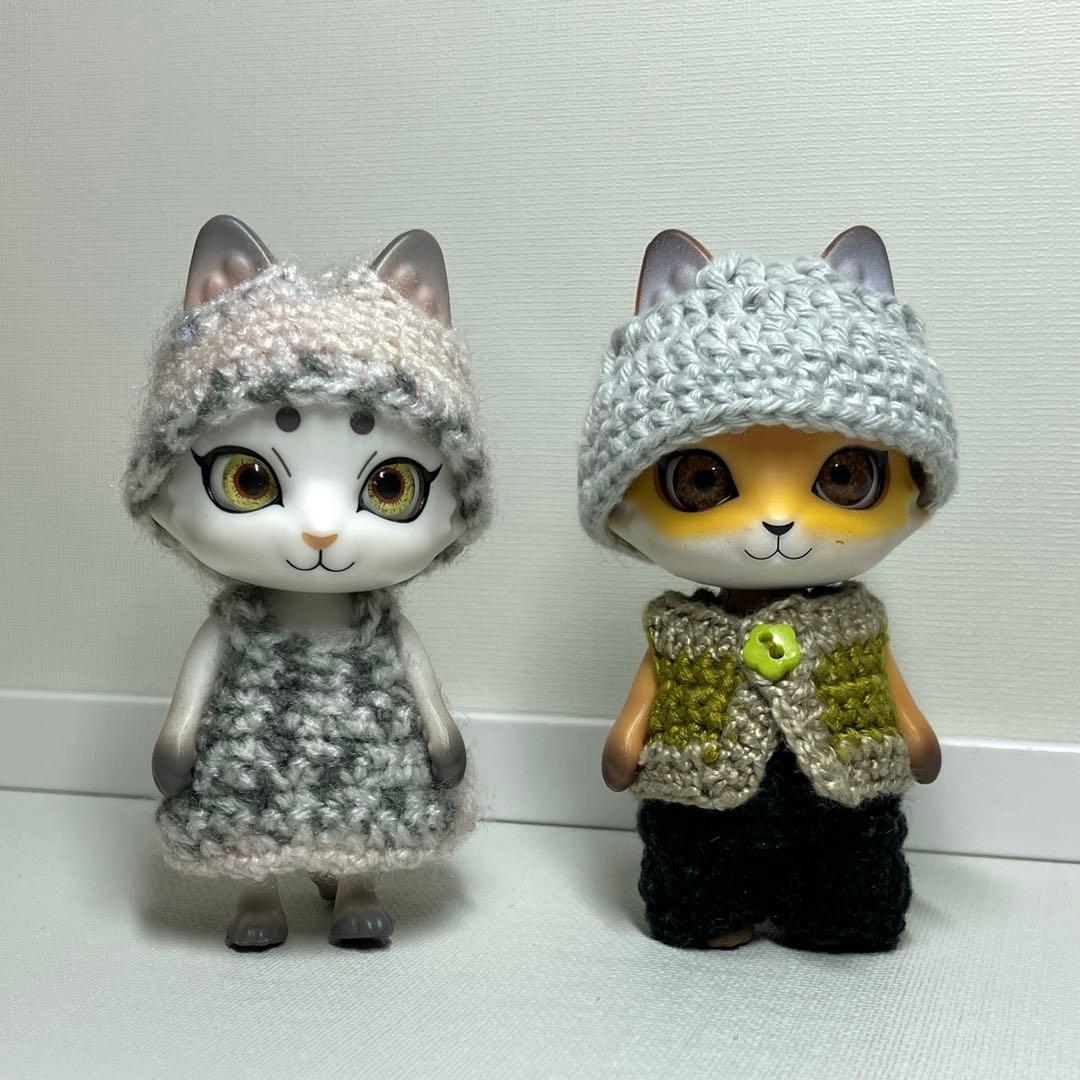 【ご確認用】カプセルドール ねこ きつね オオカミ ワンピースとつなぎジャケット