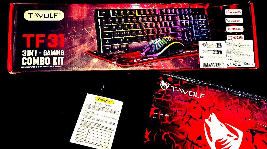T-WOLF TF31 ゲーミングキーボード3セットコンボキット