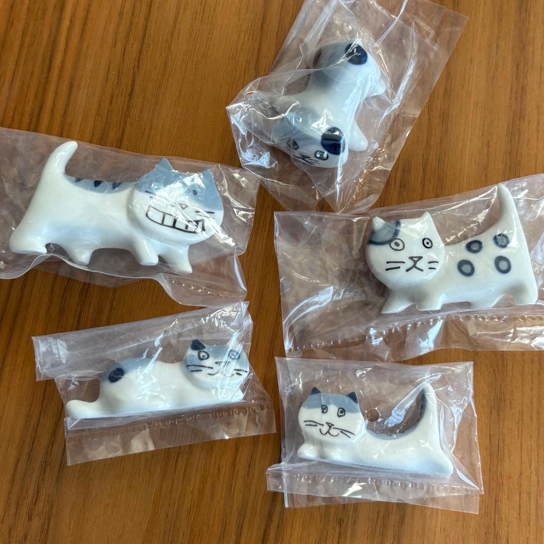未使用 マンハッタナーズ MANHATTANER'S 群集猫 箸置きセット