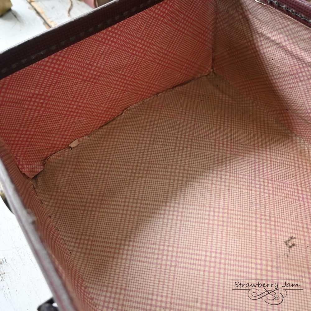 L3612-99-10 英国アンティーク トランクレザー 収納 かばん イギリス