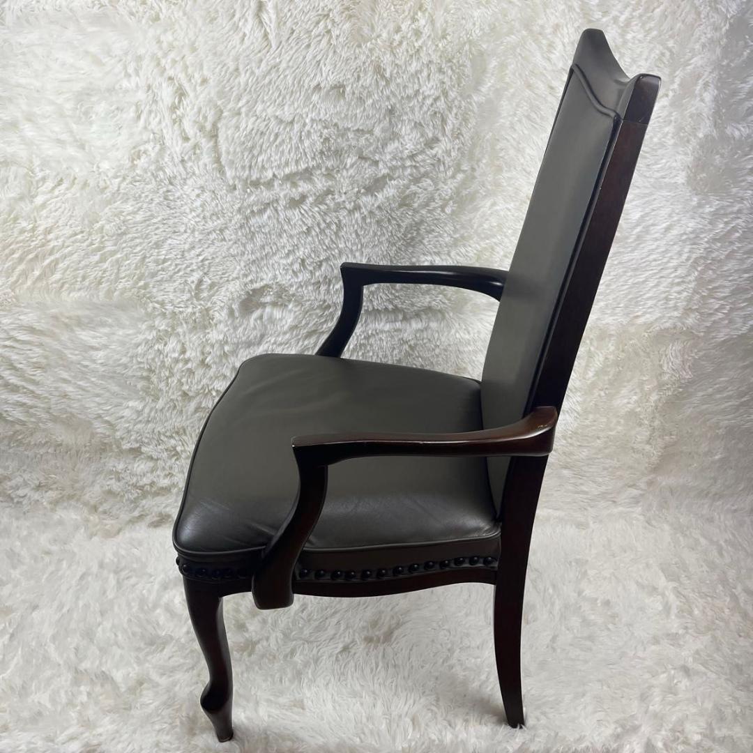 【ビンテージ】マルニ木工 maruni ベルサイユアームチェア 猫脚 鋲打ち