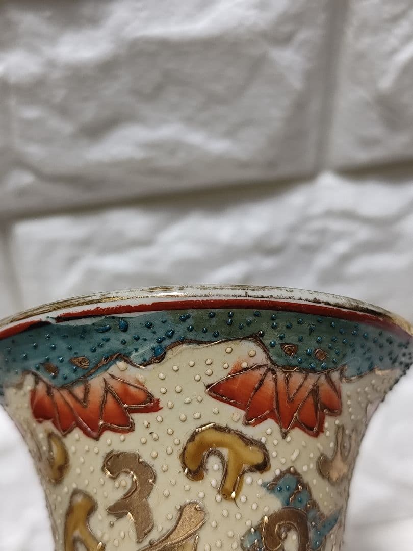 白薩摩焼 花瓶 壺 白もん