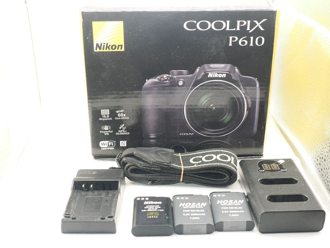 コ*。様 Nikon COOLPIX P610 60倍ズーム　予備バッテリーなど