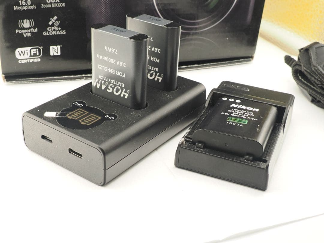 コ*。様 Nikon COOLPIX P610 60倍ズーム　予備バッテリーなど