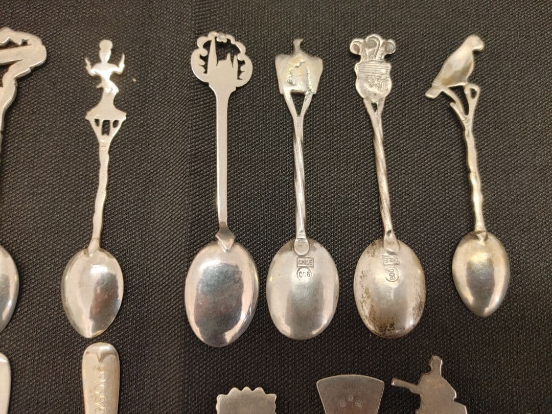 ☆銀製 K18？ SILVER ☆スプーン☆18本☆刻印あり☆純銀 925