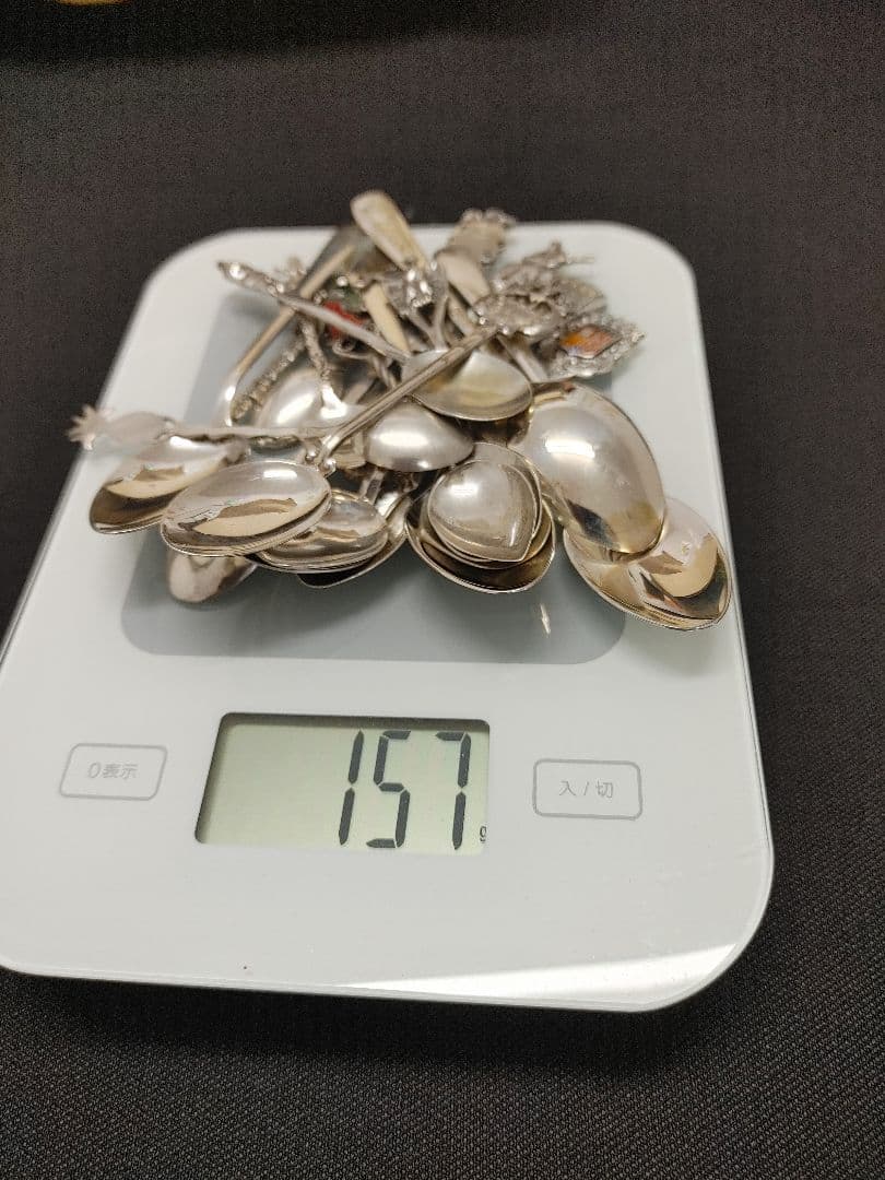 ☆銀製 K18？ SILVER ☆スプーン☆18本☆刻印あり☆純銀 925