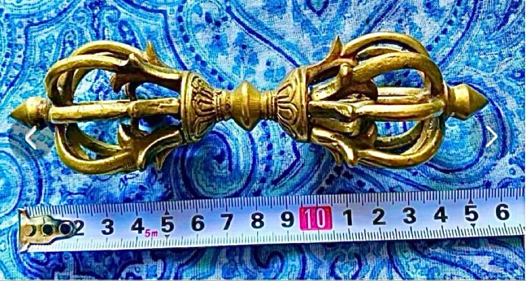 金運！厄除！心願成就！をもたらす　縦15cm ！九鈷杵　特別祈祷済み　チベット製