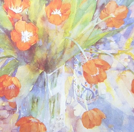 絵画  アートポスター  シャーリーフェルッ  チューリップ