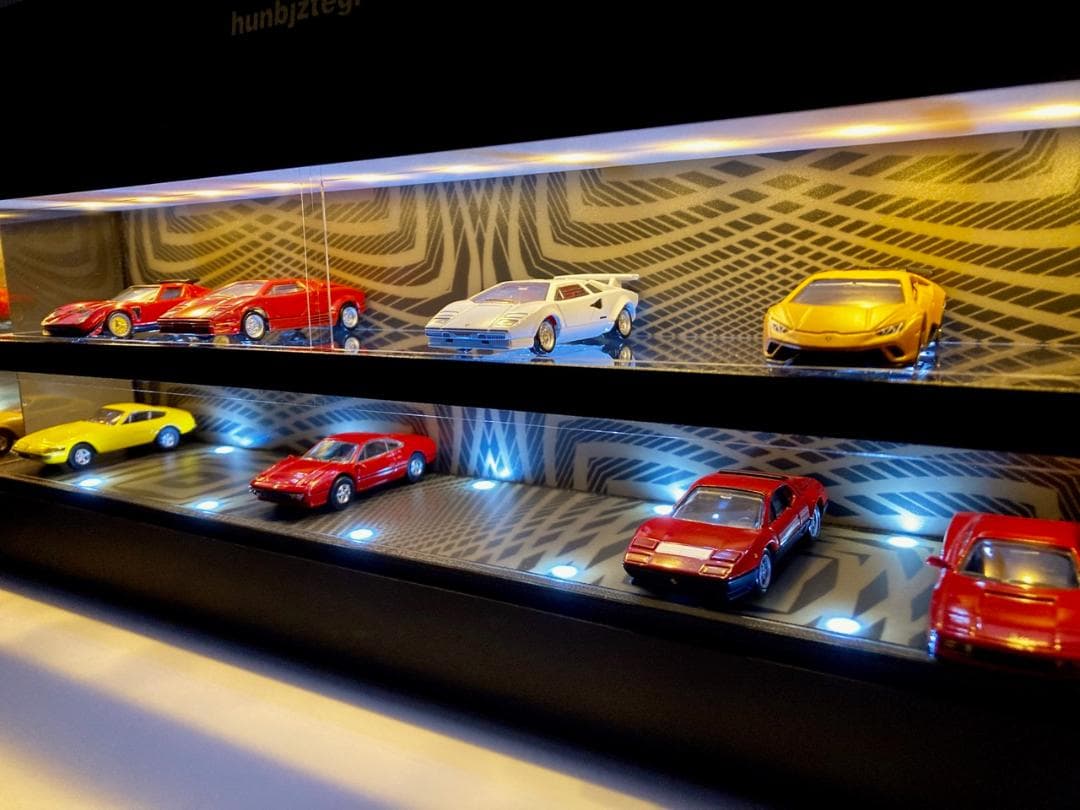 1/64展示20台可能・BRシンメトリー・2層式ディスプレーBOX/ネオジオラマ