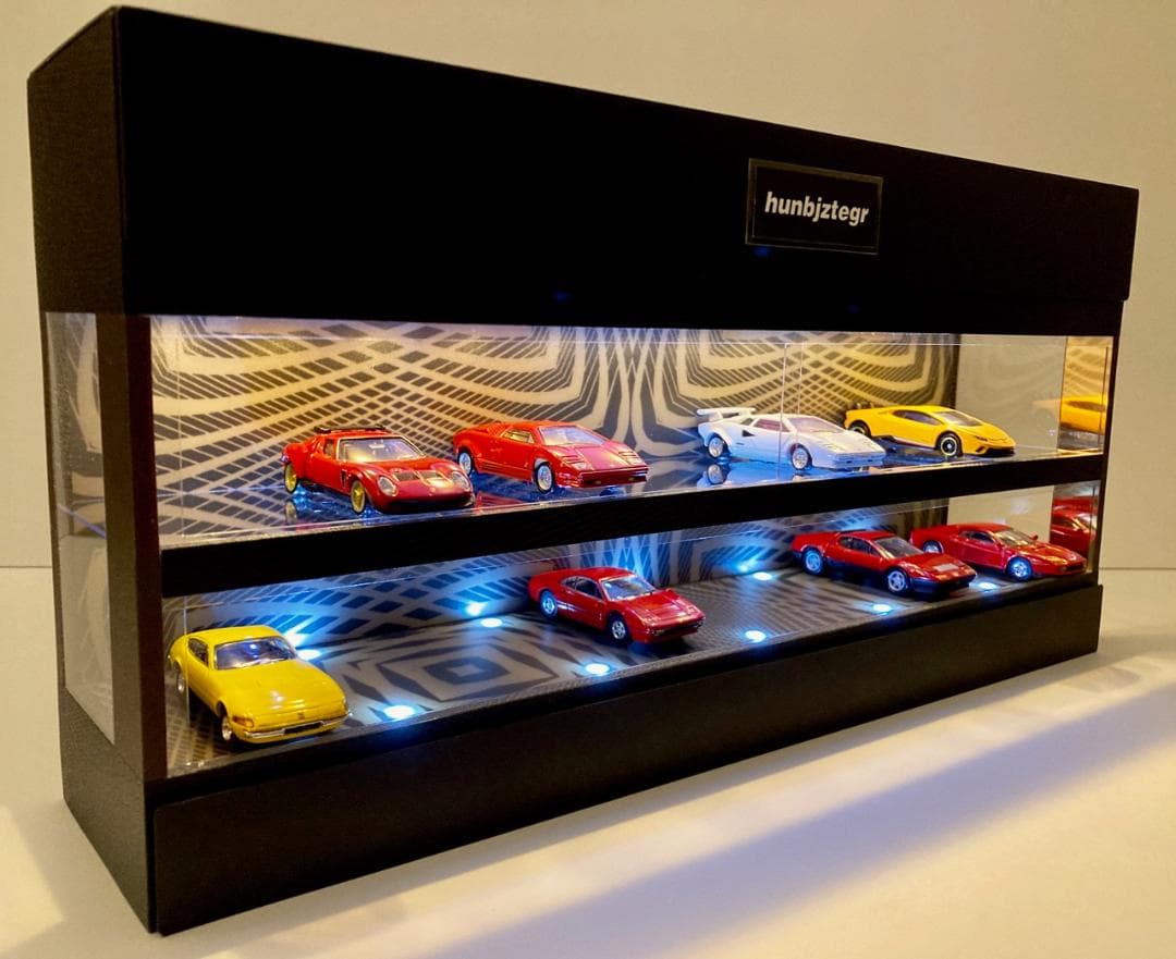 1/64展示20台可能・BRシンメトリー・2層式ディスプレーBOX/ネオジオラマ