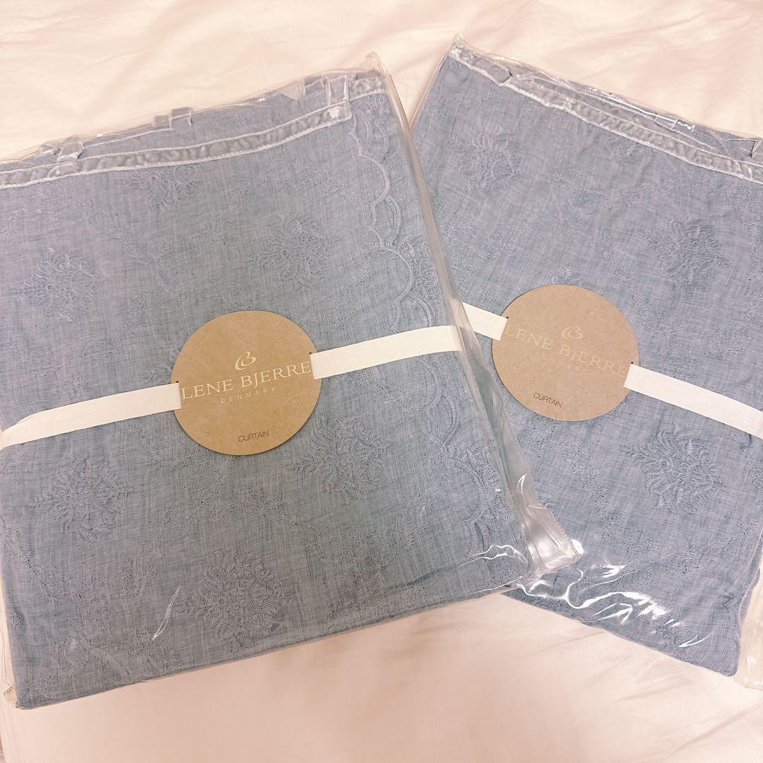 LENE BJERRE DENMARK リボン　レース　カーテン　アンティーク