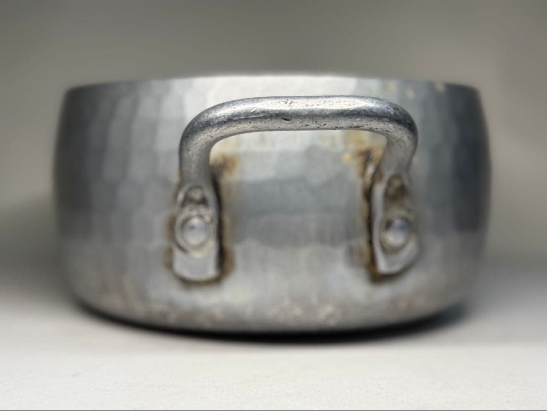 京都料理道具 有次 アルミ鍋 鎚起 中古品18㎝