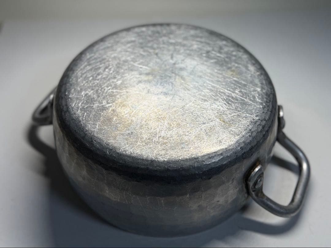 京都料理道具 有次 アルミ鍋 鎚起 中古品18㎝