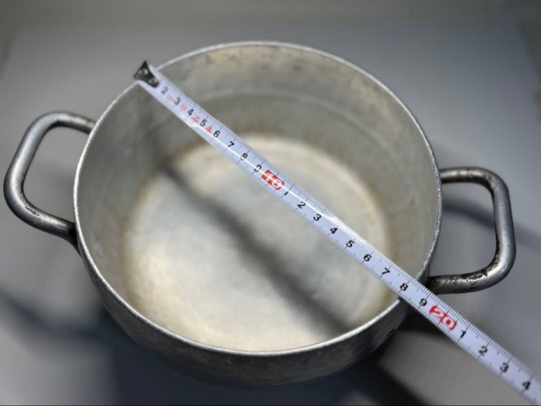 京都料理道具 有次 アルミ鍋 鎚起 中古品18㎝